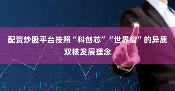 配资炒股平台按照“科创芯”“世界窗”的异质双核发展理念