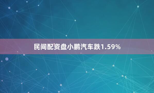 民间配资盘小鹏汽车跌1.59%